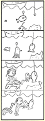 海でつりをするな!